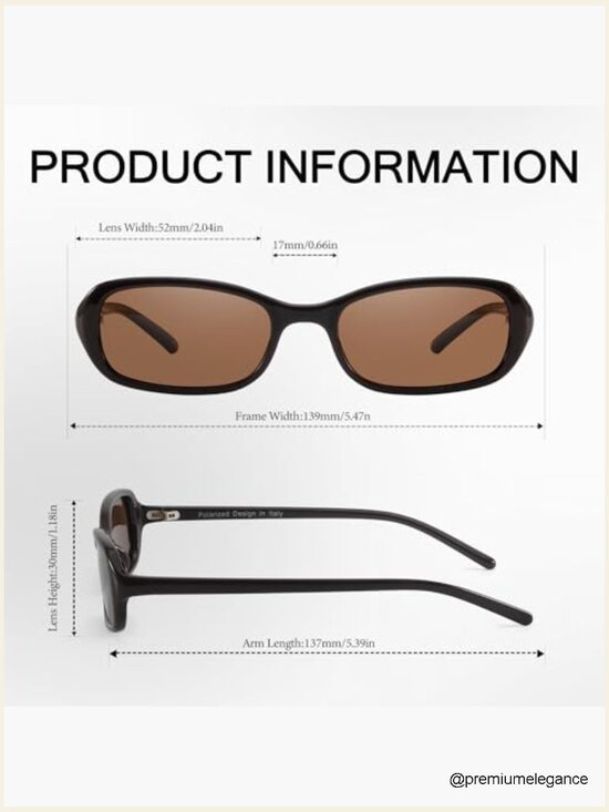 Polarized Retro Oval Sunglasses for Women Small 90s Vintage Trendy
